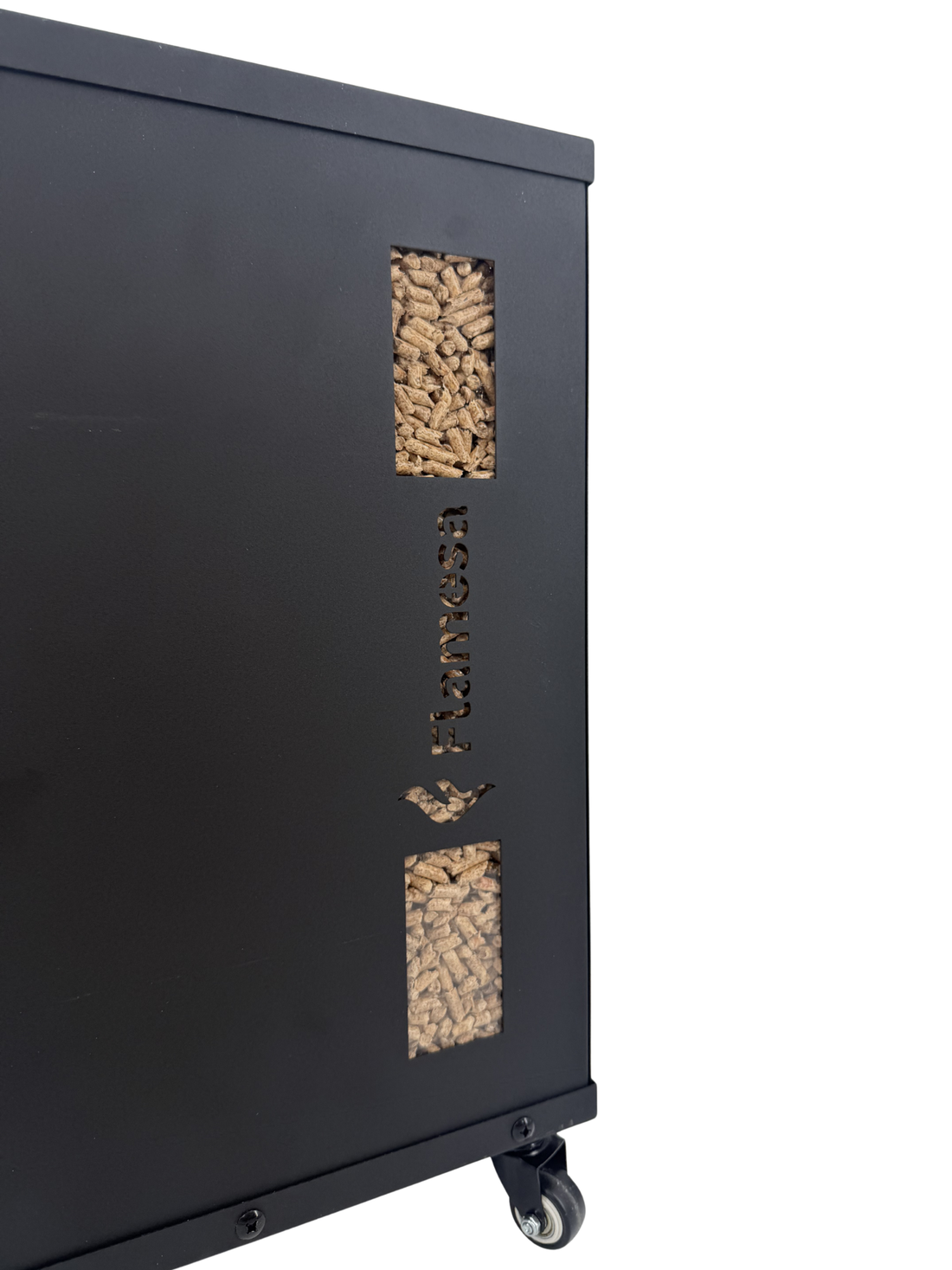 Contenitore per pellet con ruote | Flamesa®