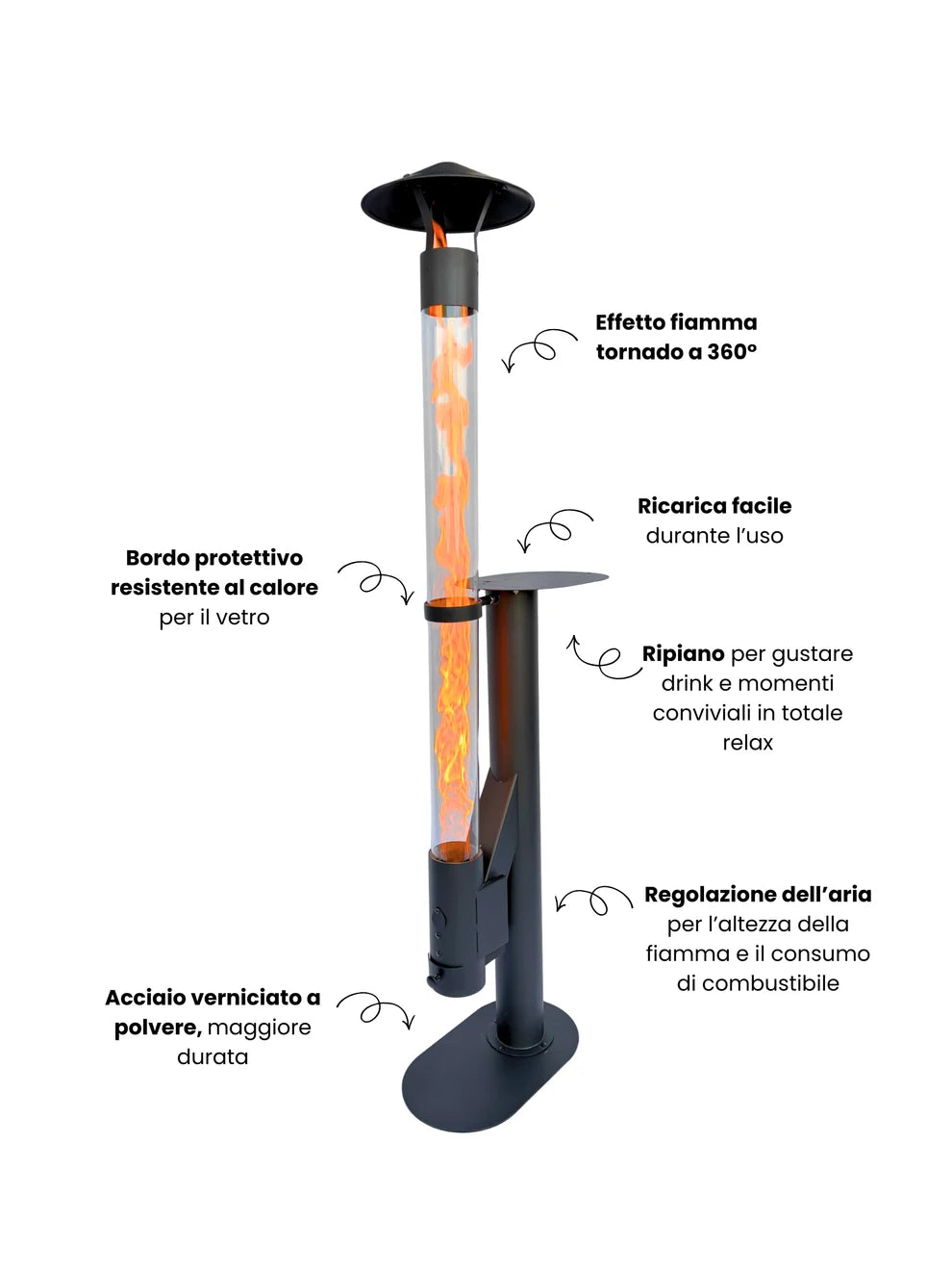 Kit completo per stufa a pellet – Flamesa® Lumina – Kit completo con accessori