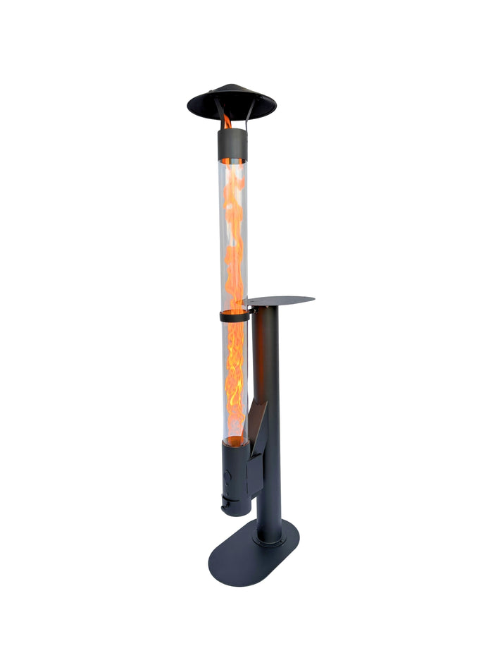 Flamesa® Lumina – Stufa a pellet da esterno con tavolo integrato