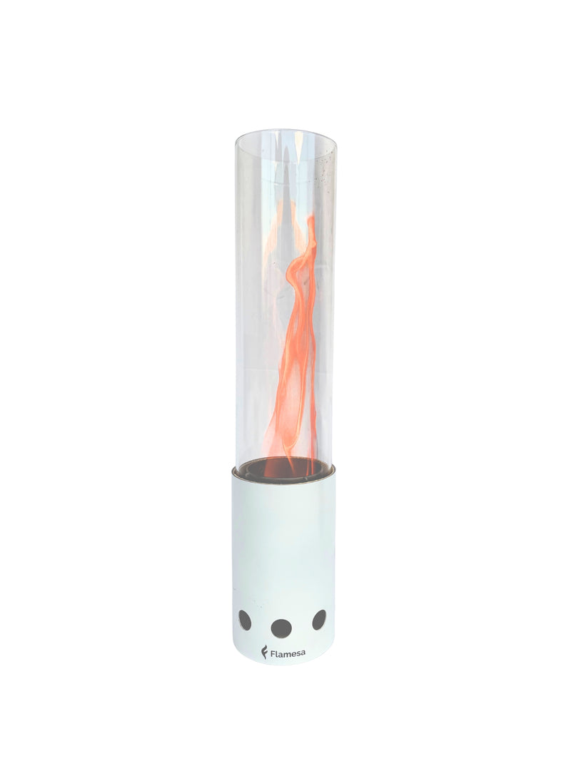 Flamesa® Pyra - Bianco Braciere a pellet da tavolo